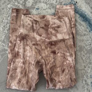 Lululemon Tie-Dye High-Waist Leggings - Pink Brown Shimmer